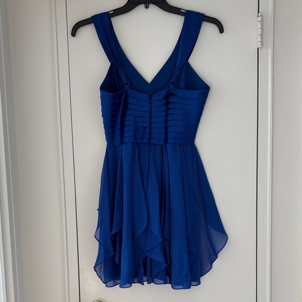 BCBGMaxAzria Royal Blue Layered Mini Dress - Picture 3 of 4